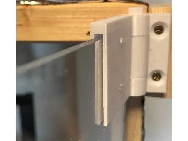 Bản lề cho tấm acrylic/plexiglass dày 4mm - Image 1