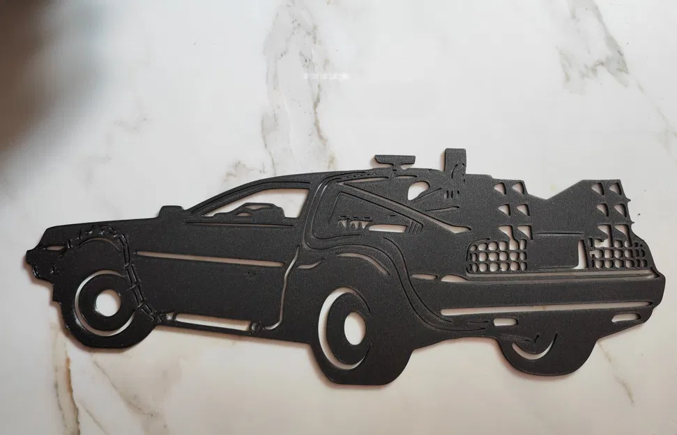 Nghệ thuật tường DeLorean DMC-12 từ phim Trở Về Tương Lai - Image 1
