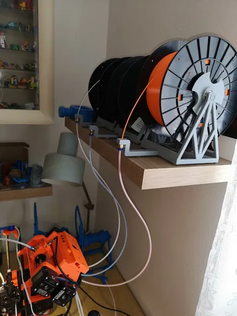 Giá đỡ cuộn filament với tay dài cho cơ chế tự cuốn nhiều l... - Image 5