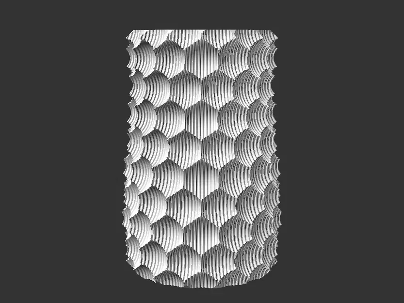 Bình hoa hình cầu với họa tiết sọc xoay - Image 2