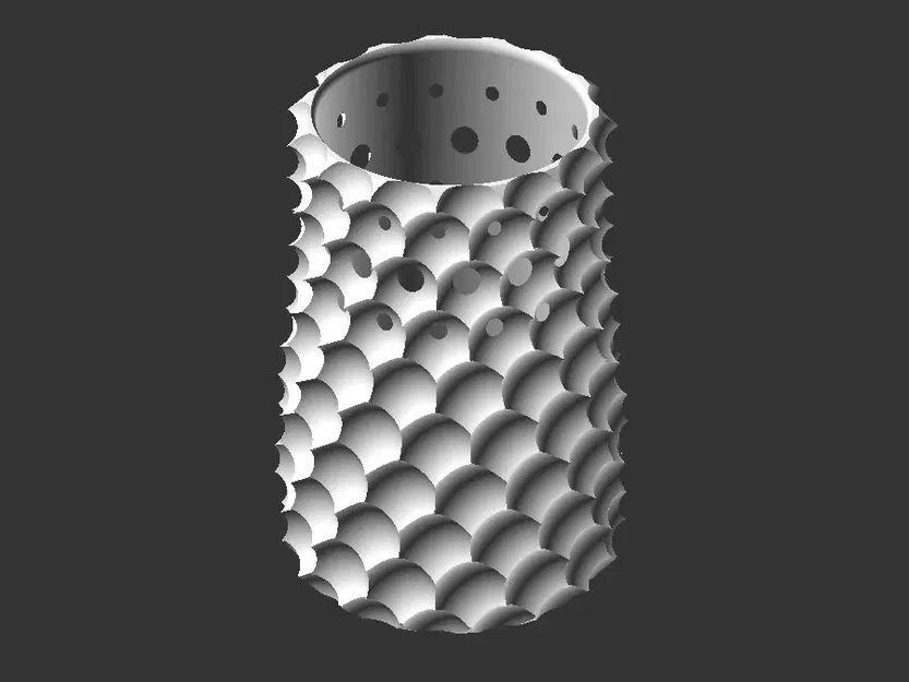 Bình hoa hình cầu với họa tiết sọc xoay - Image 4