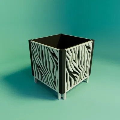 Chậu trồng cây trang trí nhà/ văn phòng với họa tiết tự nhiên