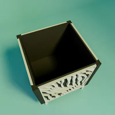 Chậu trồng cây trang trí nhà/ văn phòng với họa tiết tự nhiên