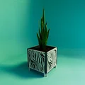 Chậu trồng cây trang trí nhà/ văn phòng với họa tiết tự nhiên - Thumbnail 7