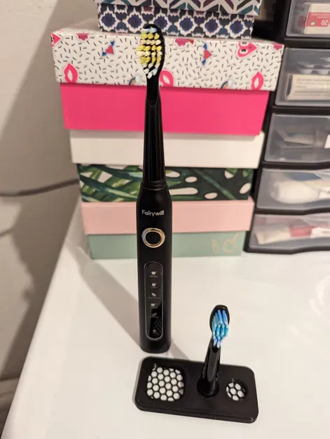 Giá đỡ bàn chải đánh răng Fairywill D7 và 2 đầu bàn chải - Image 2