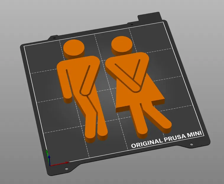 Biển báo nhà vệ sinh nam/nữ với thiết kế nhân vật hài hước - Image 1