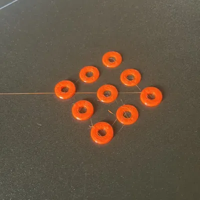 Đệm nhựa M5 với đường kính 12mm và độ dày 1-2mm