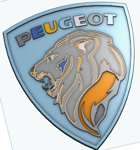 Biểu tượng logo Peugeot cho máy in 3D - Image 1