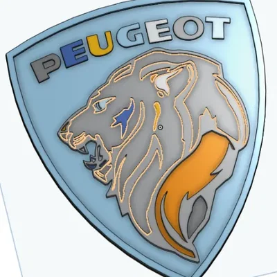 Biểu tượng logo Peugeot cho máy in 3D