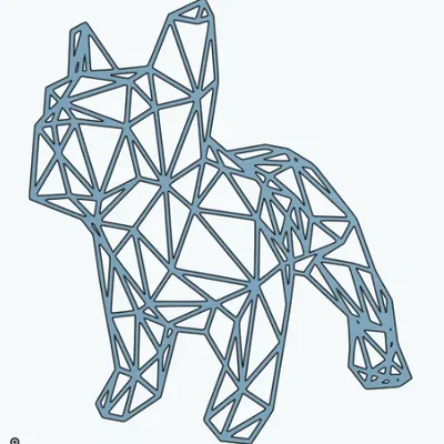 Bức tranh chó bulldog treo tường nghệ thuật