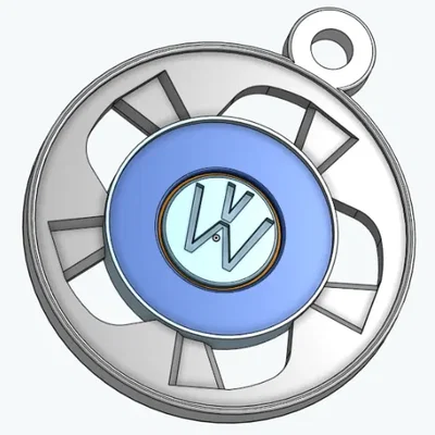 Móc khóa bánh xe Volkswagen in một màu