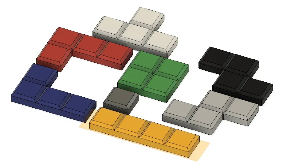 Mẫu nam châm Tetris cho tủ lạnh - Image 1