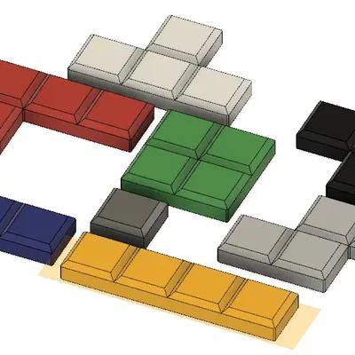 Mẫu nam châm Tetris cho tủ lạnh