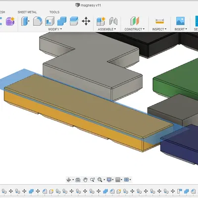 Mẫu nam châm Tetris cho tủ lạnh