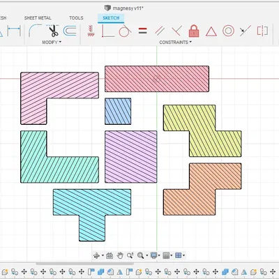 Mẫu nam châm Tetris cho tủ lạnh