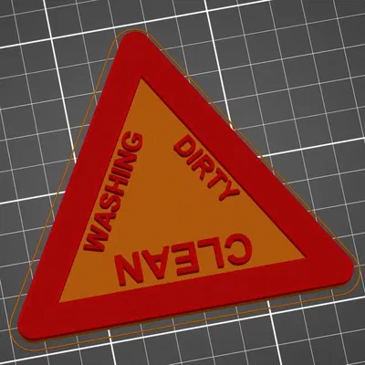 Biển báo máy rửa chén với tùy chọn "Rửa" bổ sung