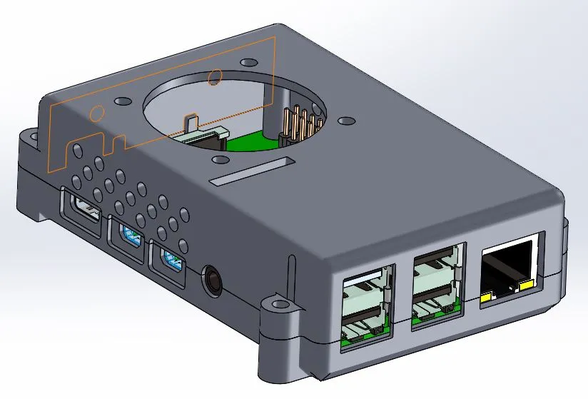 Vỏ case hai mảnh cho Raspberry Pi 4B - Image 2