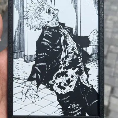 Bảng tranh manga Gojo Satoru trong Jujutsu Kaisen