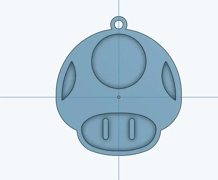 Móc khóa nấm Mario Bros in 3D hai màu - Image 2