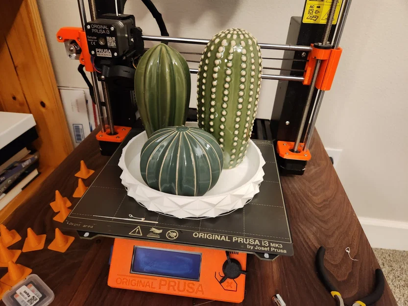 Chậu cây xương rồng gốm cho cây giả - Image 1