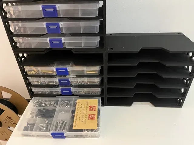 Ngăn kéo tổ chức đồ dùng xếp chồng với họa tiết lục giác - Image 2