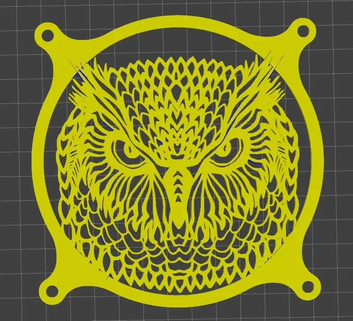 Quạt tản nhiệt 120mm hình cú phong cách tribal - Image 1