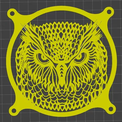 Quạt tản nhiệt 120mm hình cú phong cách tribal