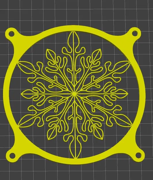 Lưới quạt hình bông tuyết 120mm - Image 1