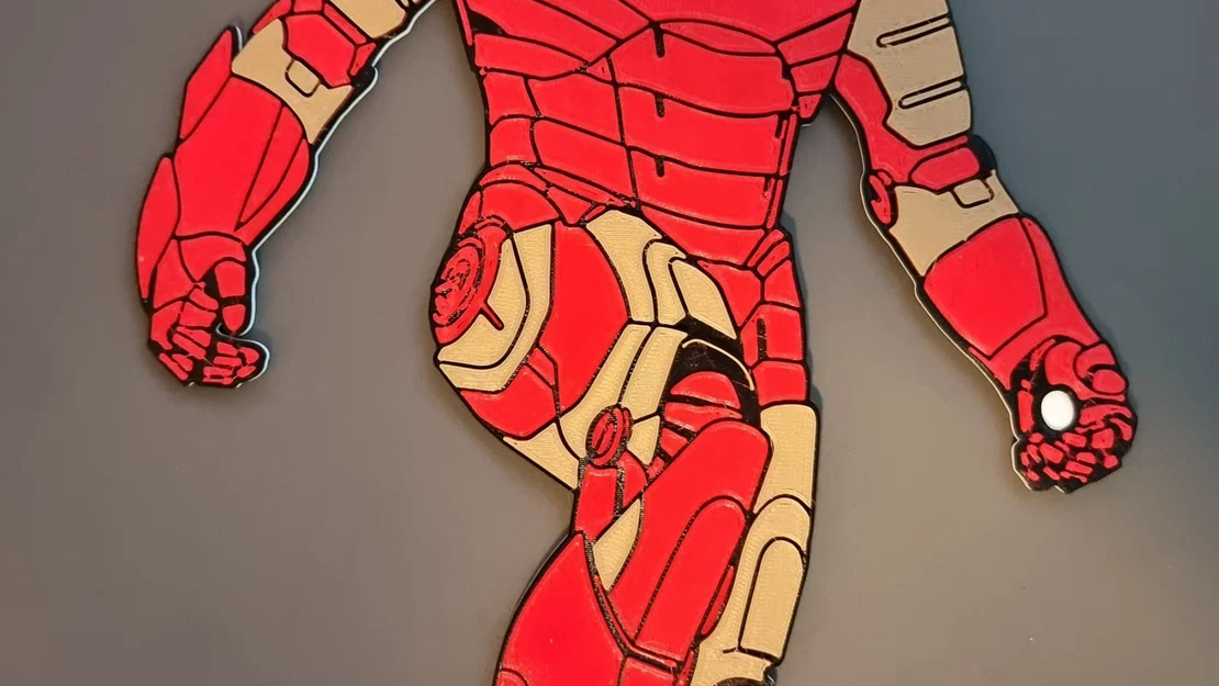Nghệ thuật trang trí tường Iron Man 2D - Image 1