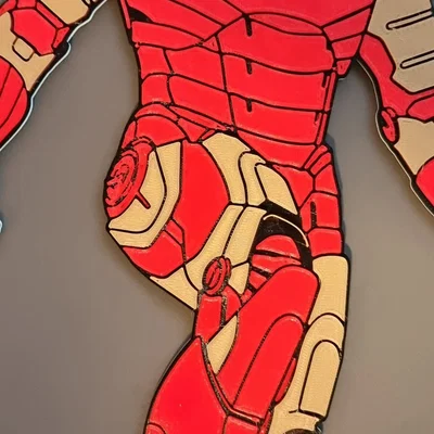 Nghệ thuật trang trí tường Iron Man 2D