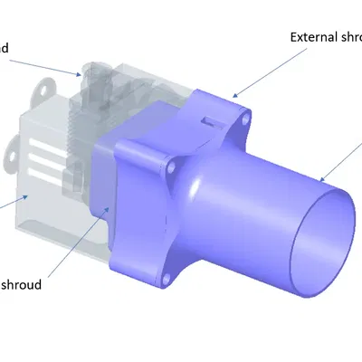 Bộ ống dẫn gió quạt 4010 cho máy in Ender 3