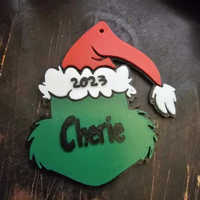 Móc treo mũ Giáng sinh Grinch thiết kế 3D