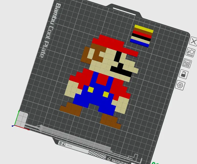 Hình ảnh pixel Mario cho in 3D - Image 1