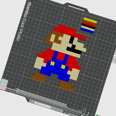 Hình ảnh pixel Mario cho in 3D