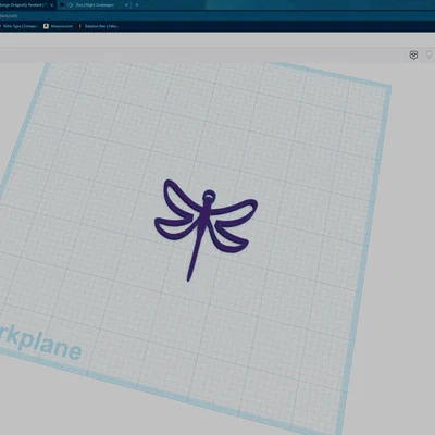 Mặt dây chuyền chuồn chuồn thiết kế đơn giản