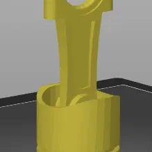 Piston động cơ với chiều cao lớp in 0.2 và hỗ trợ cần thiết