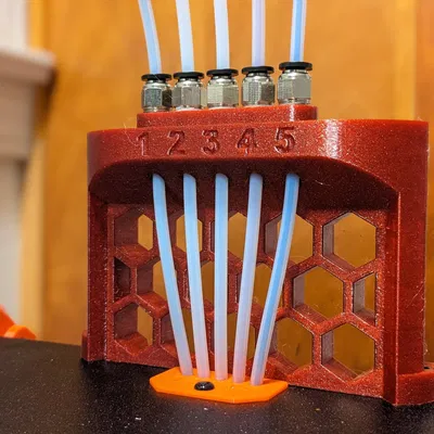 Bộ cấp filament MMU2 cho vỏ máy Prusa với họa tiết tổ ong