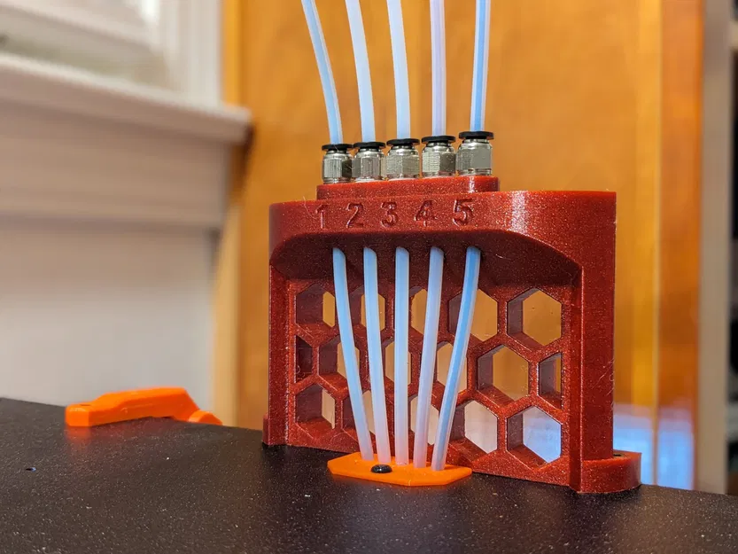 Bộ cấp filament MMU2 cho vỏ máy Prusa với họa tiết tổ ong - Image 2