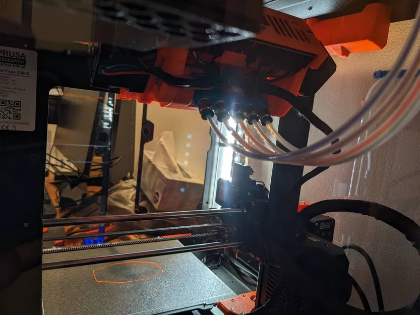 Bộ cấp filament MMU2 cho vỏ máy Prusa với họa tiết tổ ong - Image 5