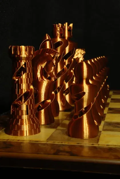 Bộ cờ vua hữu cơ phong cách Staunton độc đáo - Image 2