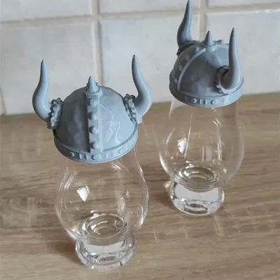 Nắp ly whisky theo chủ đề Viking Helm of Glencairn