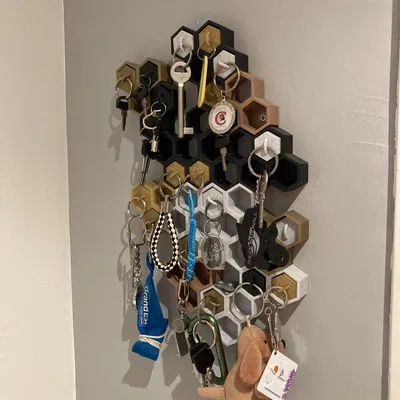 Giá treo chìa khóa tổ ong gắn tường