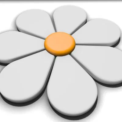 Hoa cúc đơn giản để in hoặc tích hợp vào mô hình khác