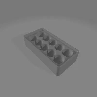 Giá đỡ pin AA 10 cái kiểu Gridfinity 2x1