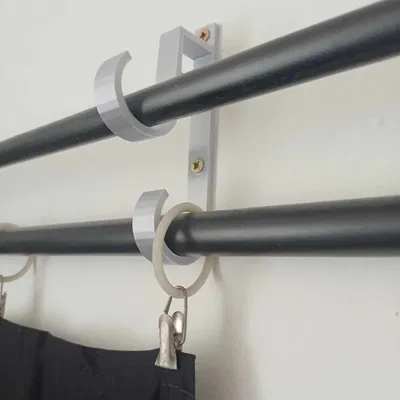 Móc đôi đơn giản cho rèm cửa