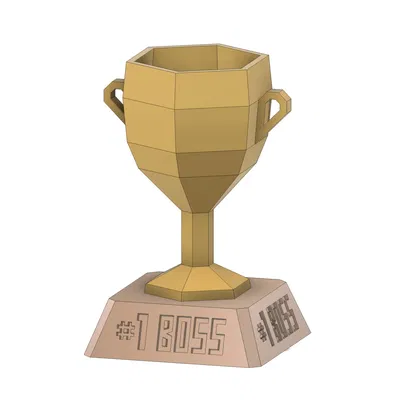 Cúp LowPoly Dành Cho Sếp Số 1