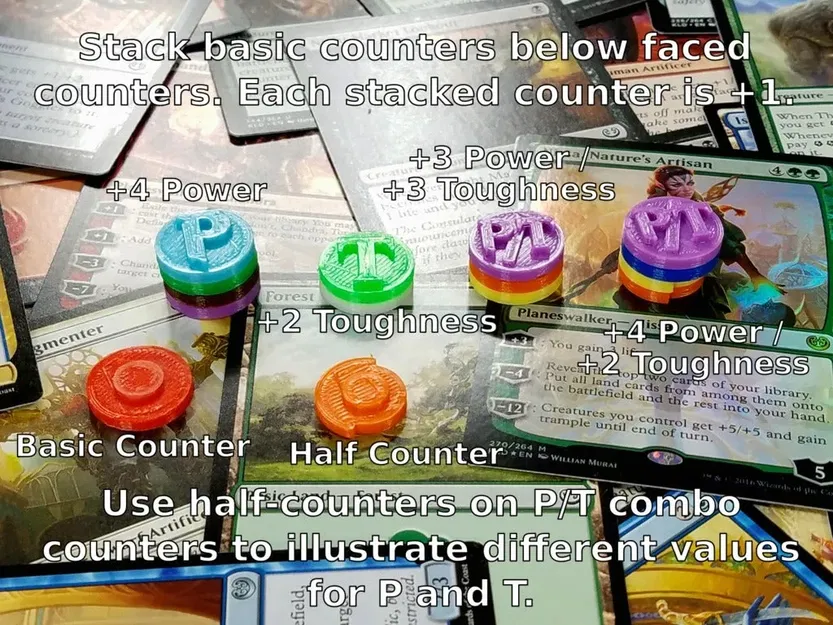 Bộ đếm và chip cho Magic: The Gathering (Cuộc sống, Mana, Năng lực) - Image 4