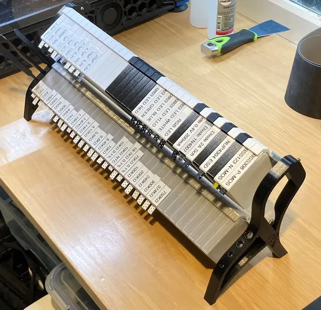 Hệ thống phân phối linh kiện SMD gắn DIN với giá đỡ hai hàng - Image 1