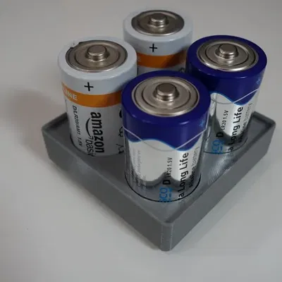 Giá đỡ pin D 4 cái cho mô-đun Gridfinity 2x2