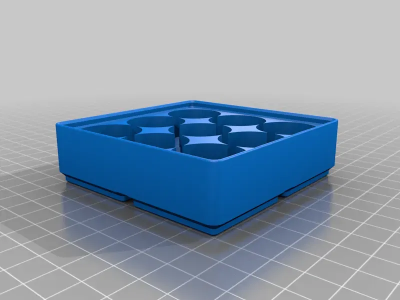 Giá đỡ pin C 9x trong mô-đun Gridfinity 2x2 - Image 2